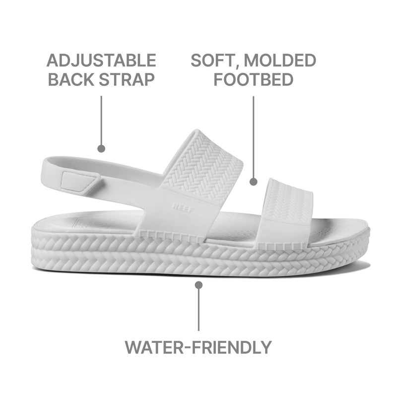 REEF Water Vista Womens Platform Sandal, Water Friendly, Adjustable Strap, White, 11 - Image 5